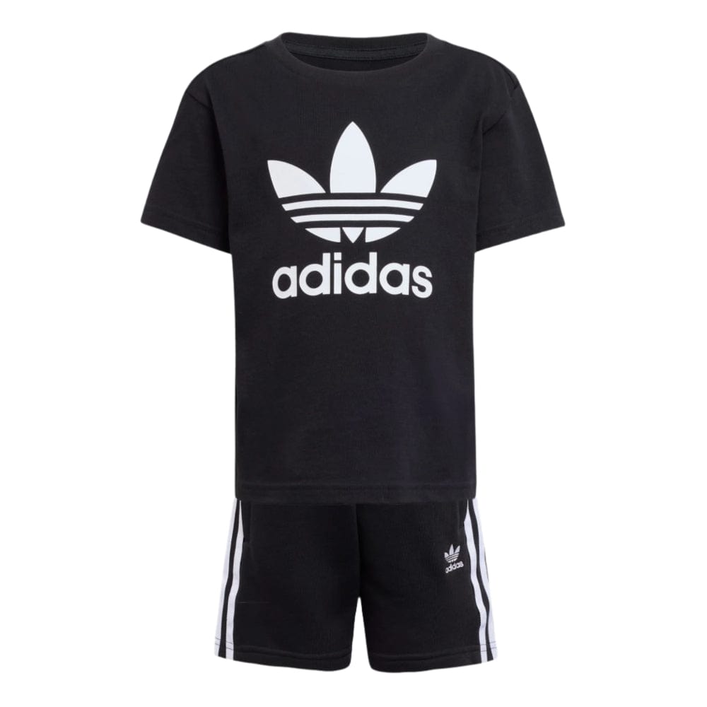 adidas Childrens Adicolor Trefoil Short Tee Set - Black
