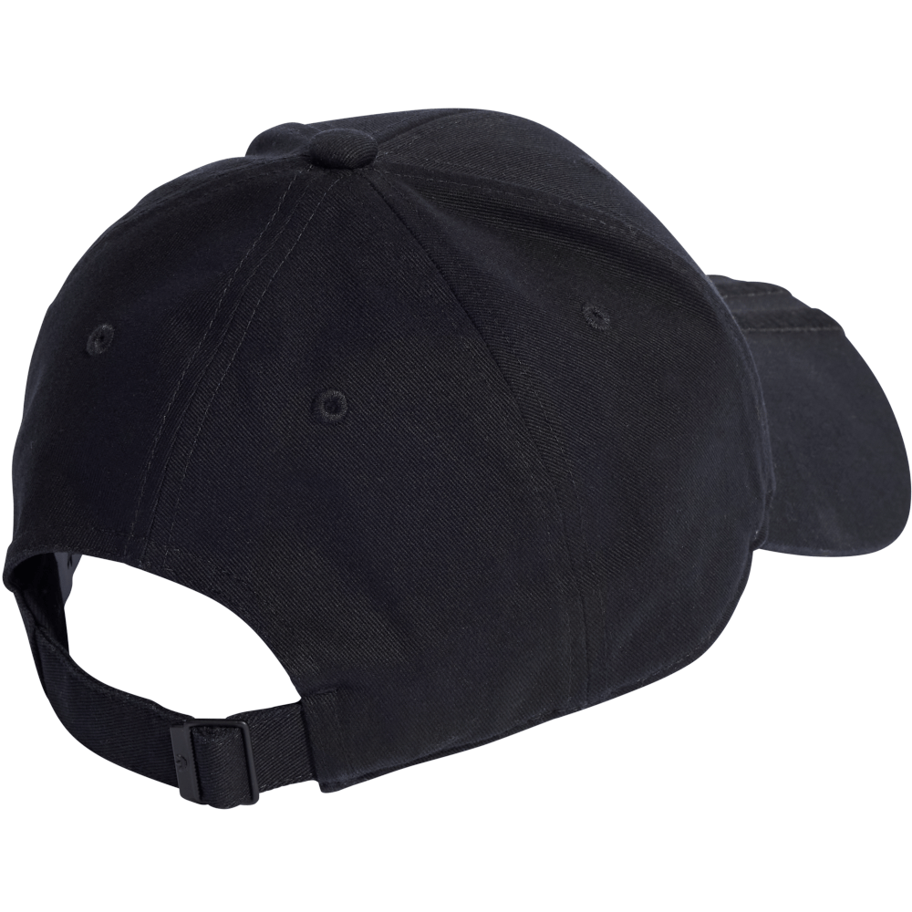 adidas 3-Stripe Strapback Cap - Black / Black