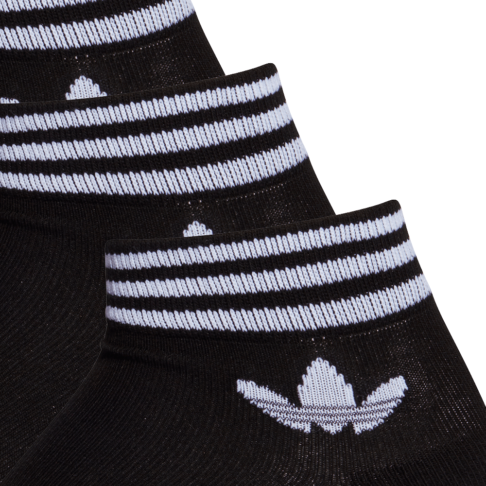 adidas Island Club Trefoil Ankle Sock 3 Pack - Black / White