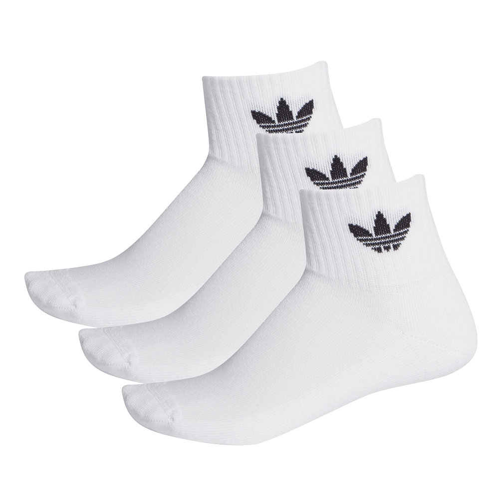 adidas Mid Ankle Sock 3 Pack - White