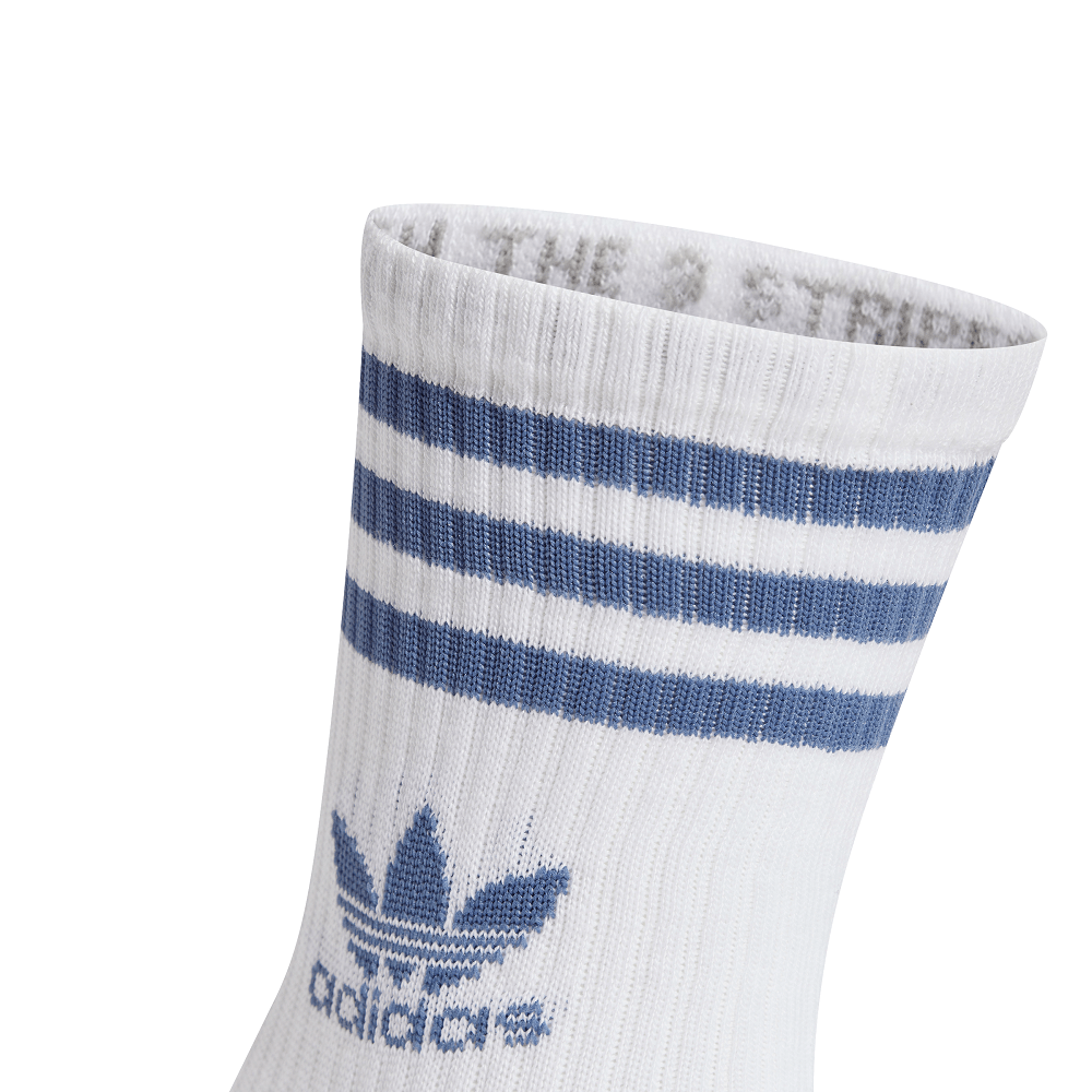 adidas Mid Cut Crew Sock 3 Pack - White / Ruby / Ink / Green