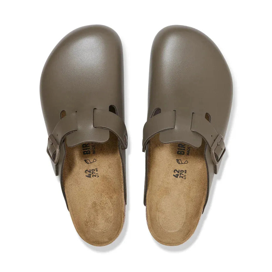 Birkenstock Boston Smooth Leather - Concrete Grey