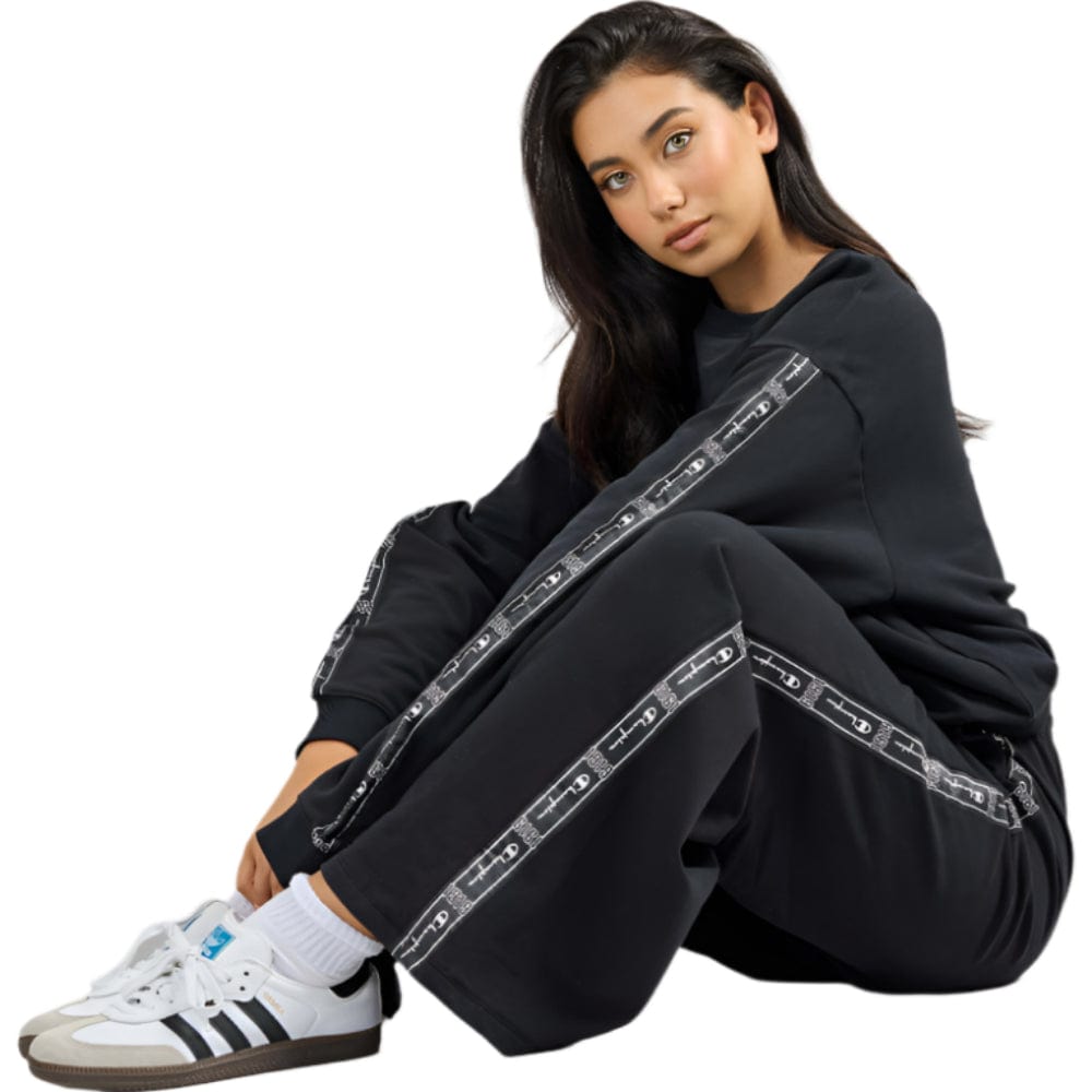 Champion Womens Lux Taping Hoodie - Black