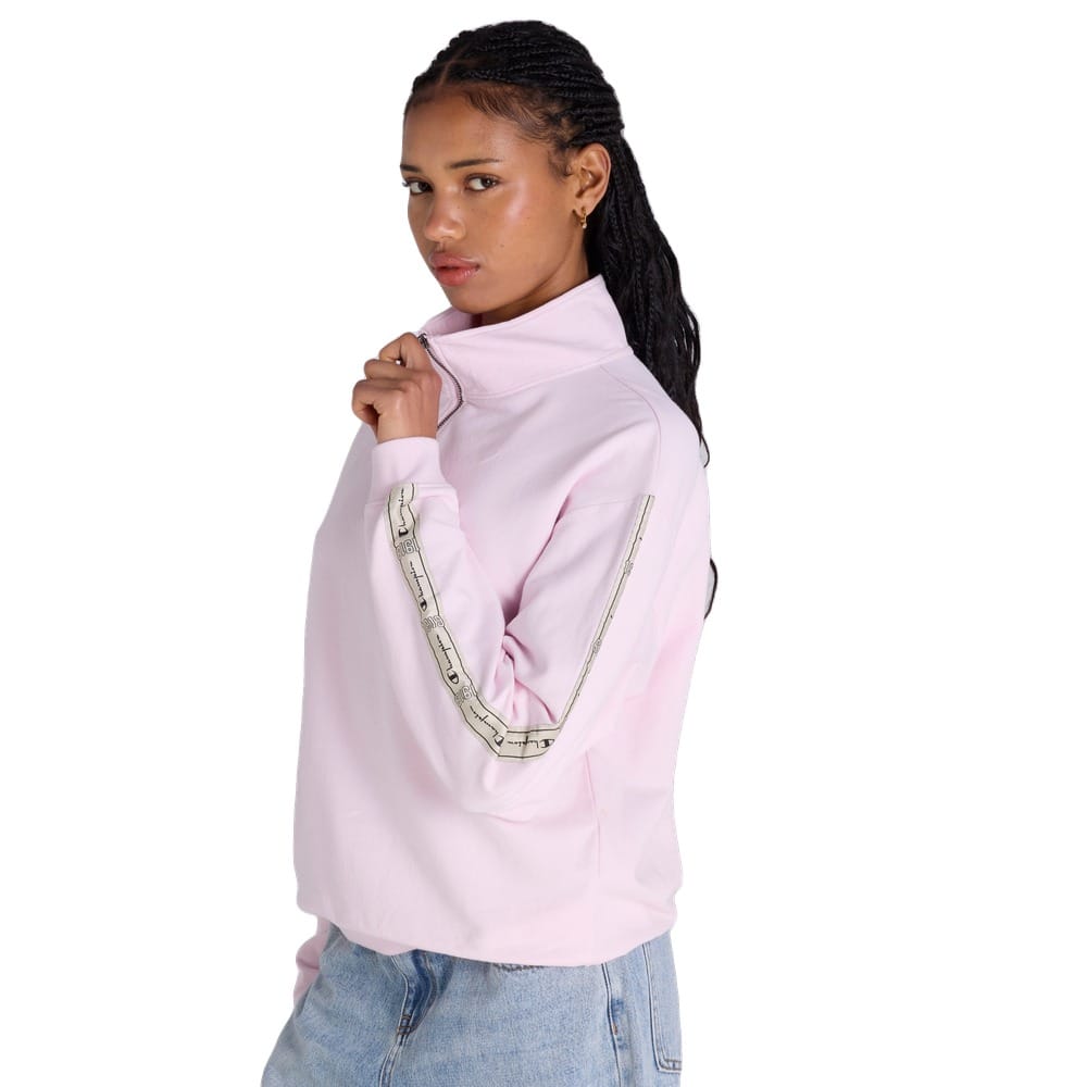 Champion Womens Taping 1/4 Zip - Lilac Pink