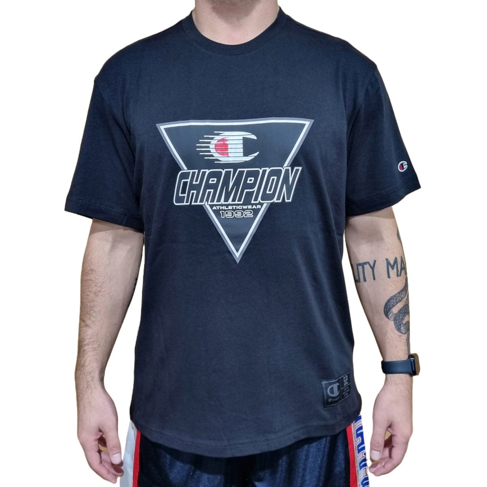 Champion EU Mod Sport Graphic Tee - Nearly Black