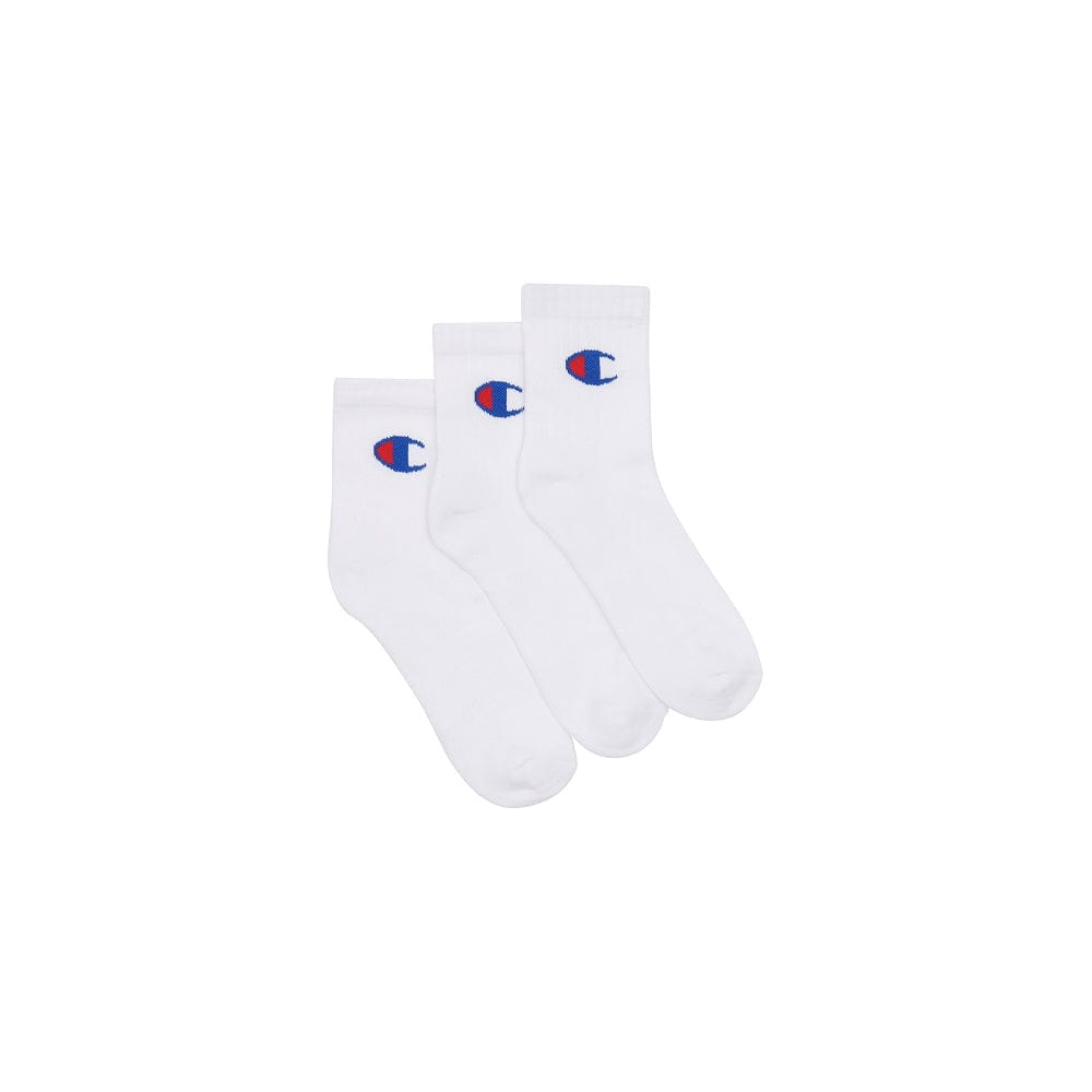 Champion Kids SPS C Quarter Crew Sock 3 Pack - White