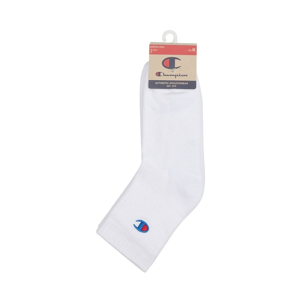 Champion LFS C Quarter Crew Sock 3 Pack - White
