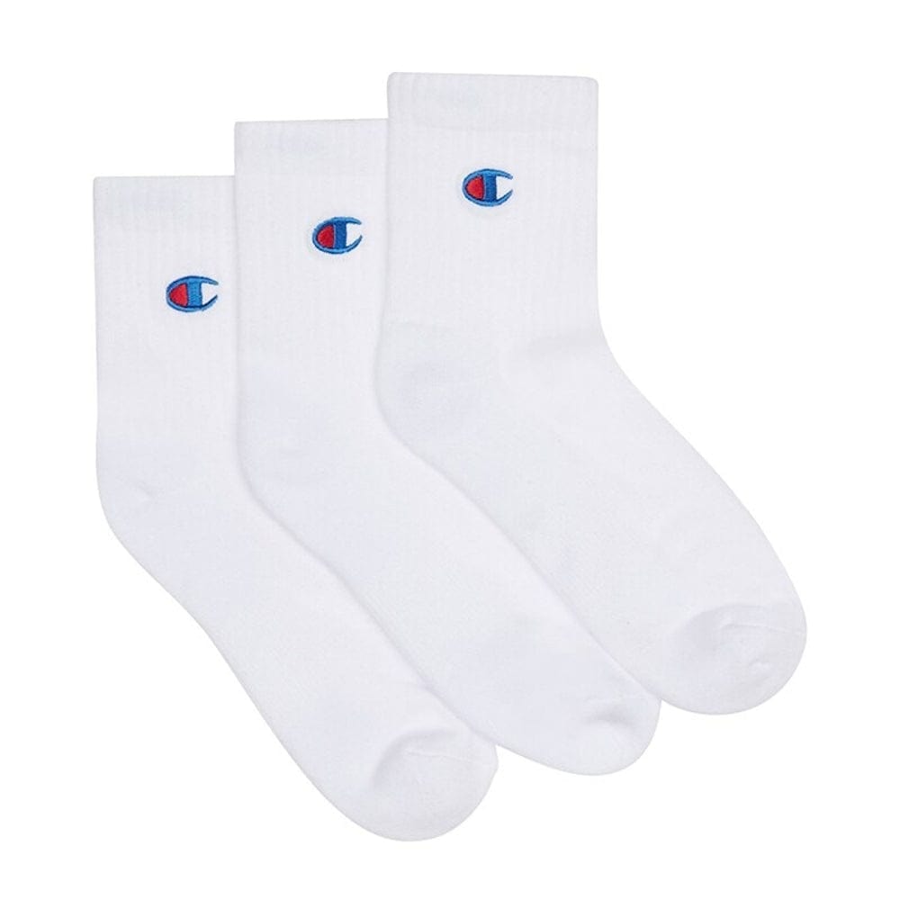 Champion LFS C Quarter Crew Sock 3 Pack - White