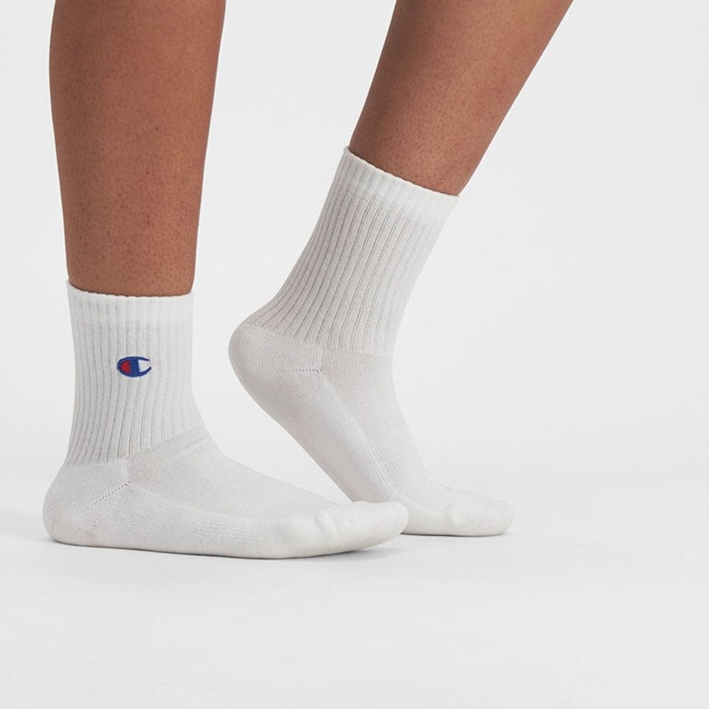 Champion LFS C Quarter Crew Sock 3 Pack - White