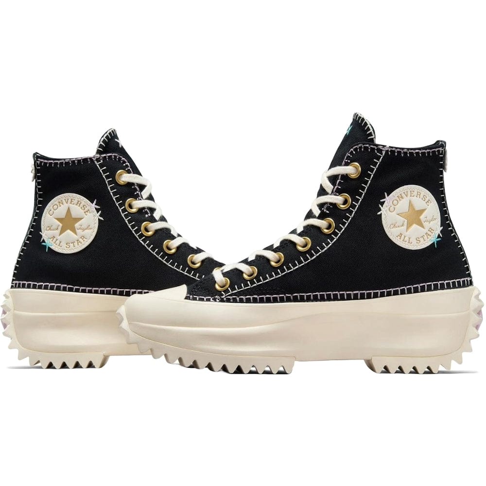 Converse Run Star Hike Crafted Stitching High Top - Black / Egret / Gold