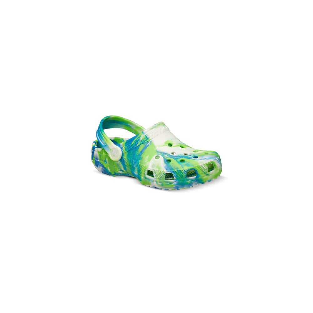 Crocs Kids Classic Glow Marbled Clog - Prep Blue / Multi