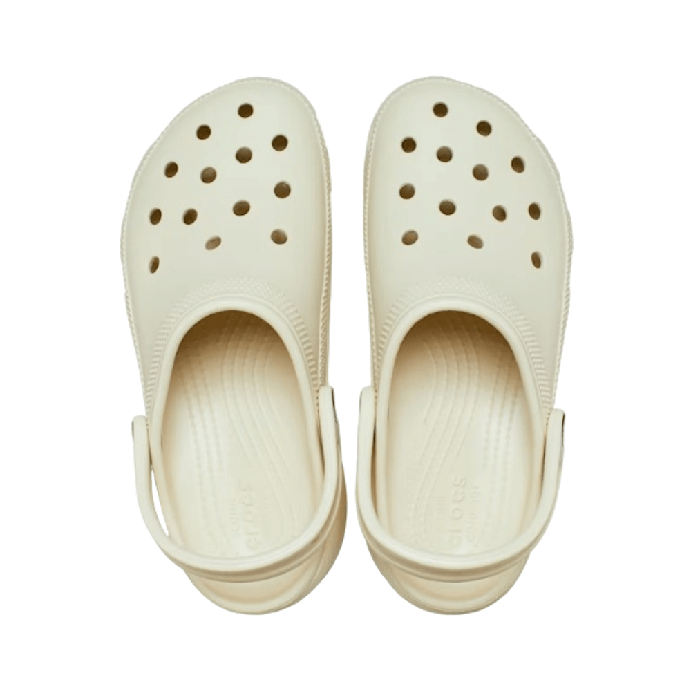 Crocs Womens Classic Platform Clog - Bone