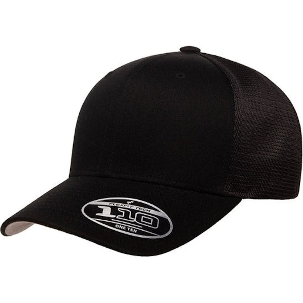 Flexfit 110M Mesh Back Snapback - Black