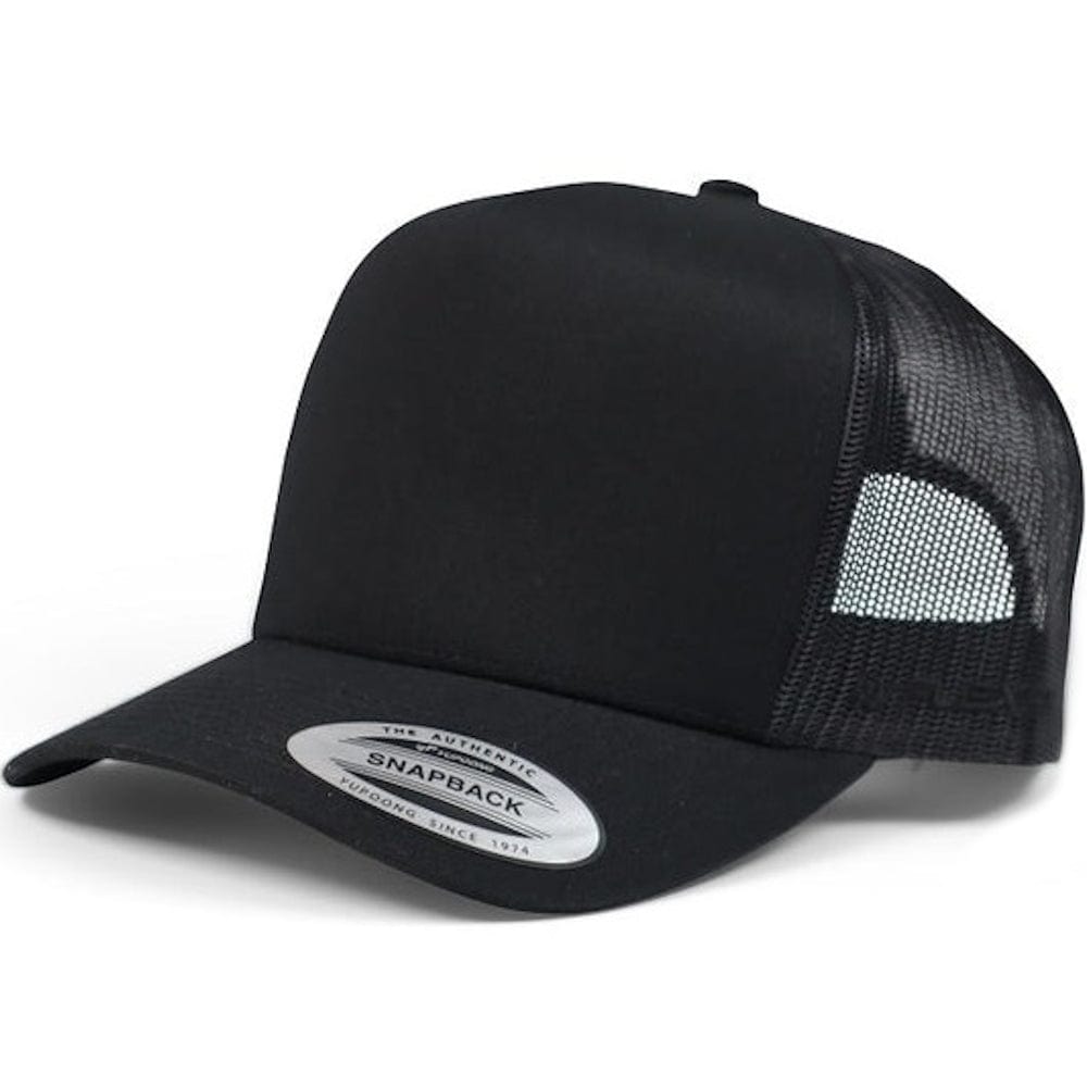 Flexfit A Frame Trucker Snapback - Black