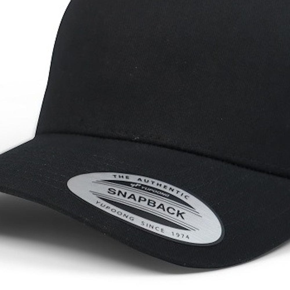 Flexfit Classic 5 Panel Snapback Cap - Black