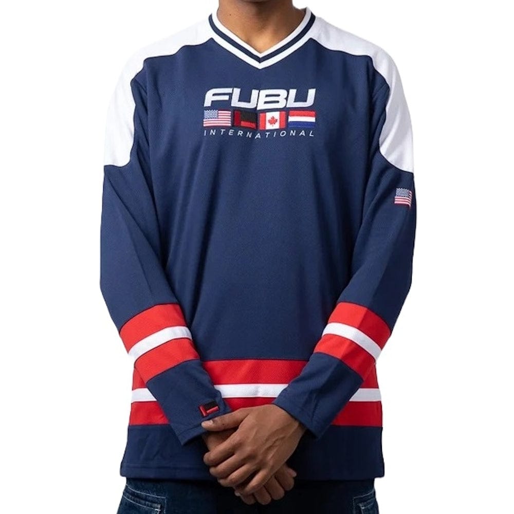 Fubu Corporate Hockey Jersey - Navy / White