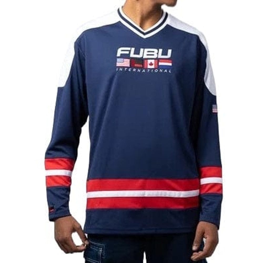 Fubu Corporate Hockey Jersey - Navy / White