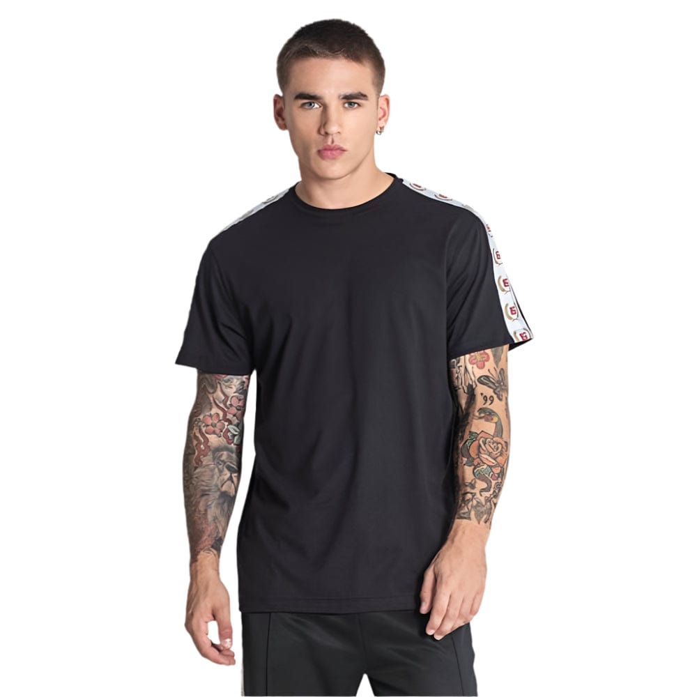 Gianni Kavanagh Retro Tape Tee - Black front
