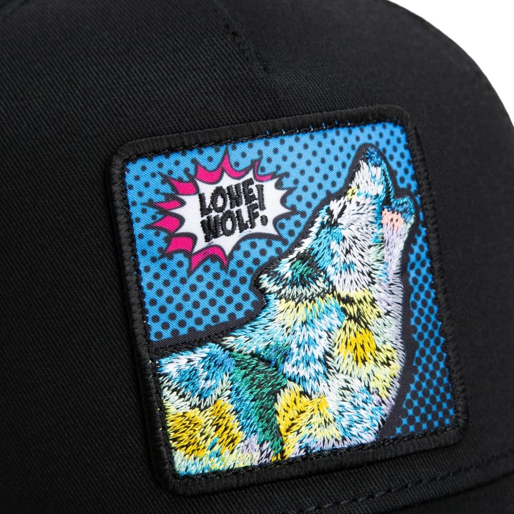 Goorin Bros POPart Lone Wolf Trucker Snapback - Black