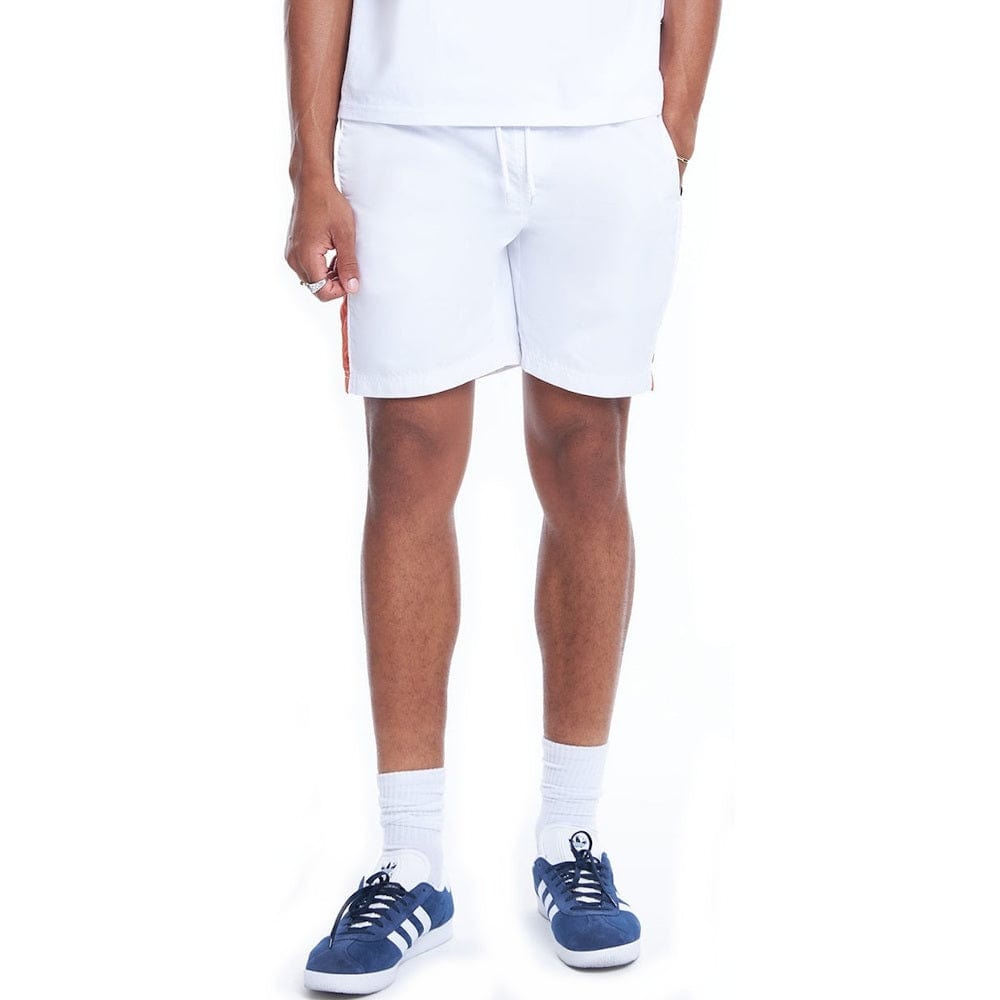 Henleys Panel Swim Short - White / Apricot