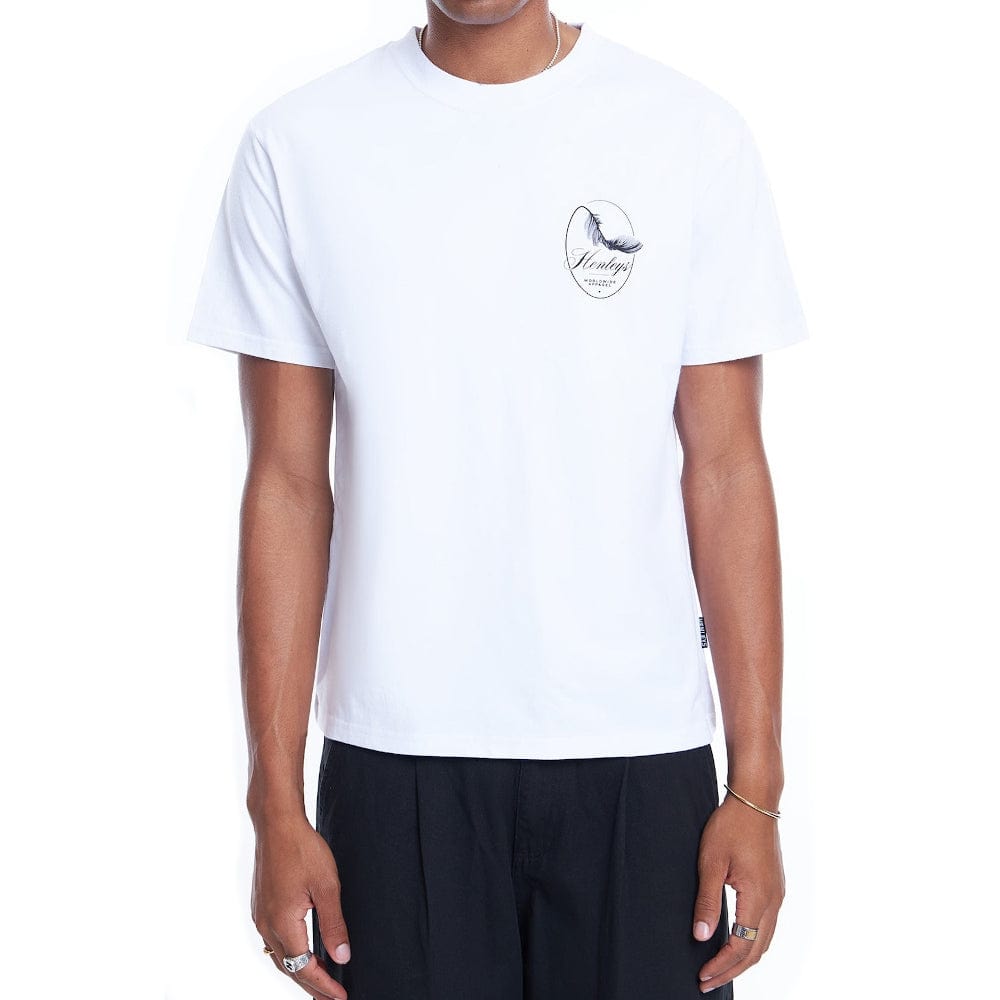 Henleys Feather Tee - White