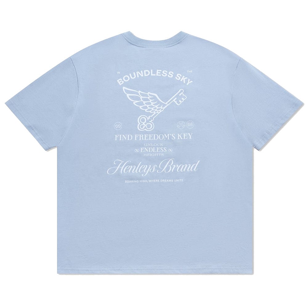 Henleys Freedom's Key Tee - Grey Sky