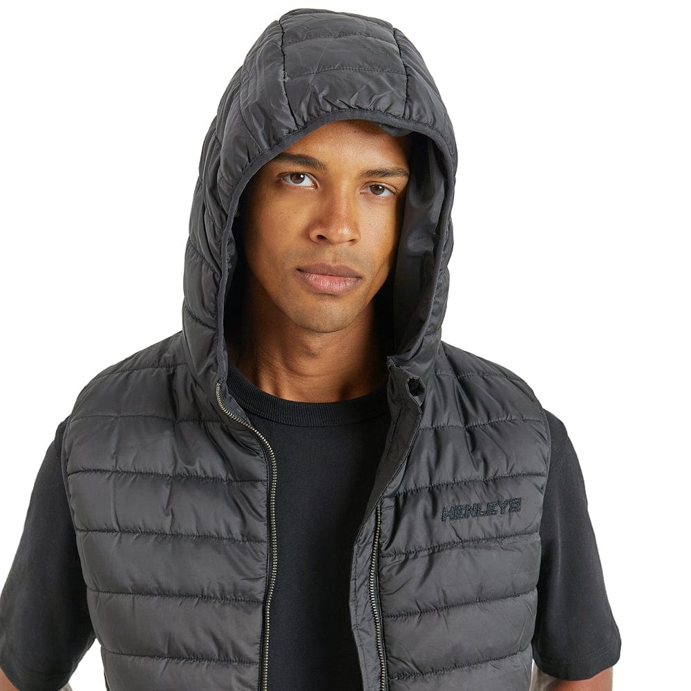 Henleys Velocity Hooded Gillet - Black
