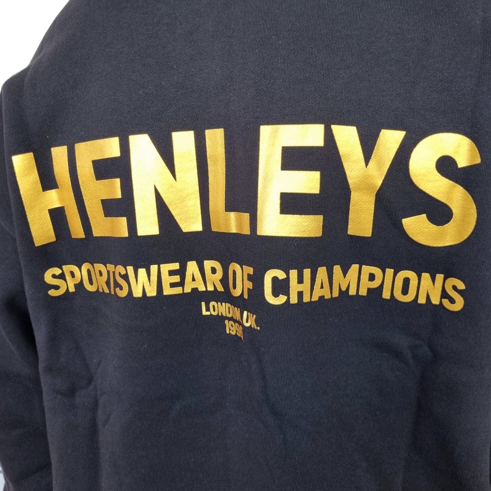 Henleys Champions Gold Zip Sweater - Black
