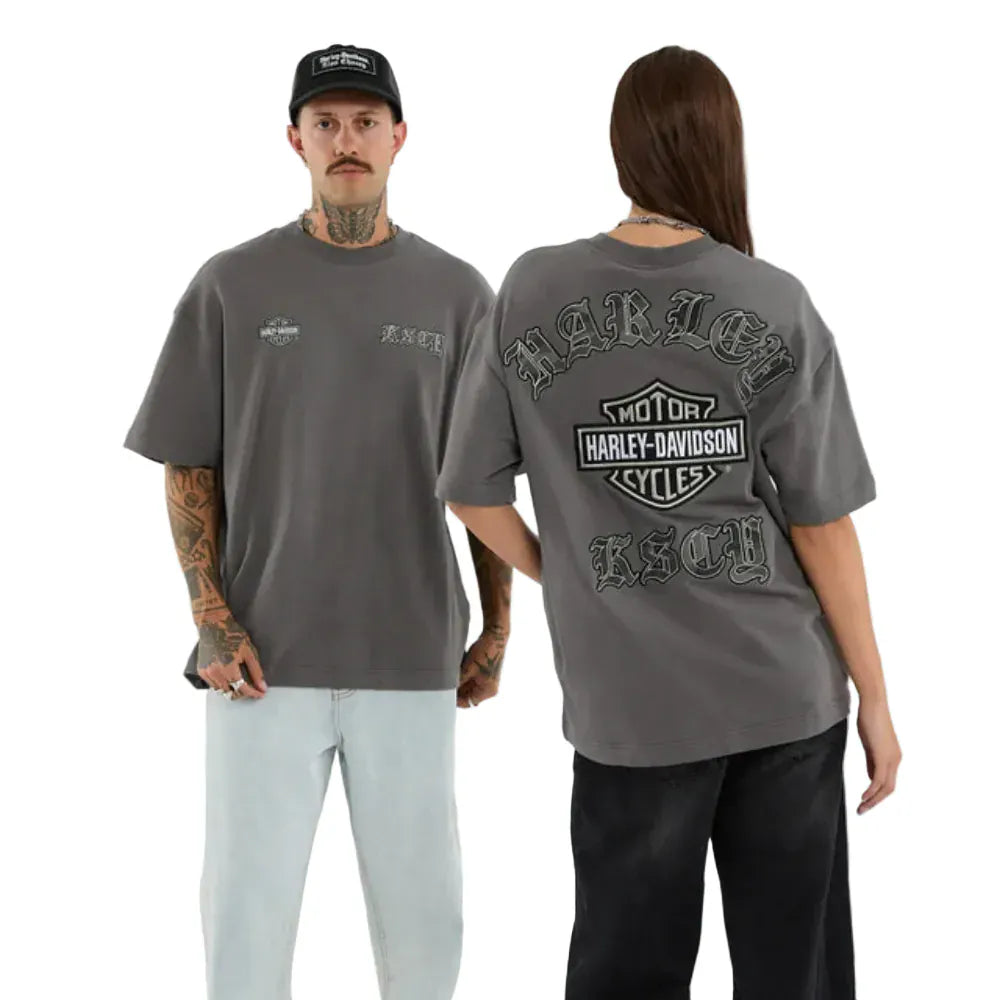 KSCY X Harley Davidson Ride Loopback Street Tee - Charcoal