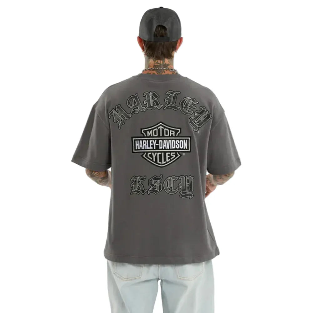 KSCY X Harley Davidson Ride Loopback Street Tee - Charcoal