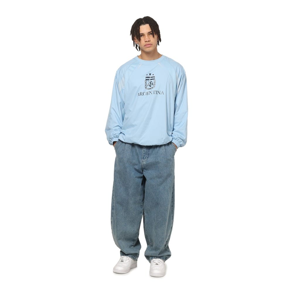 Majestic Athletic Argentina Nylon Crew - Argentina Blue