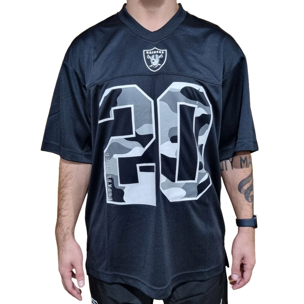 Majestic Athletic Camo Mesh Tee Las Vegas Raiders - Solid Black
