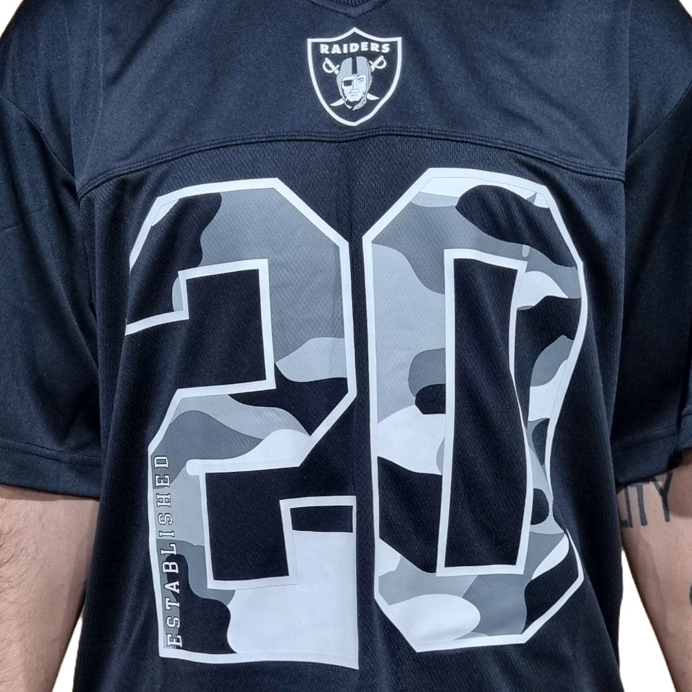 Majestic Athletic Camo Mesh Tee Las Vegas Raiders - Solid Black