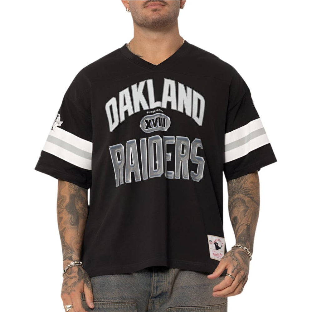 Mitchell & Ness Las Vegas Raiders XVIII Boxy Tee - Faded Black