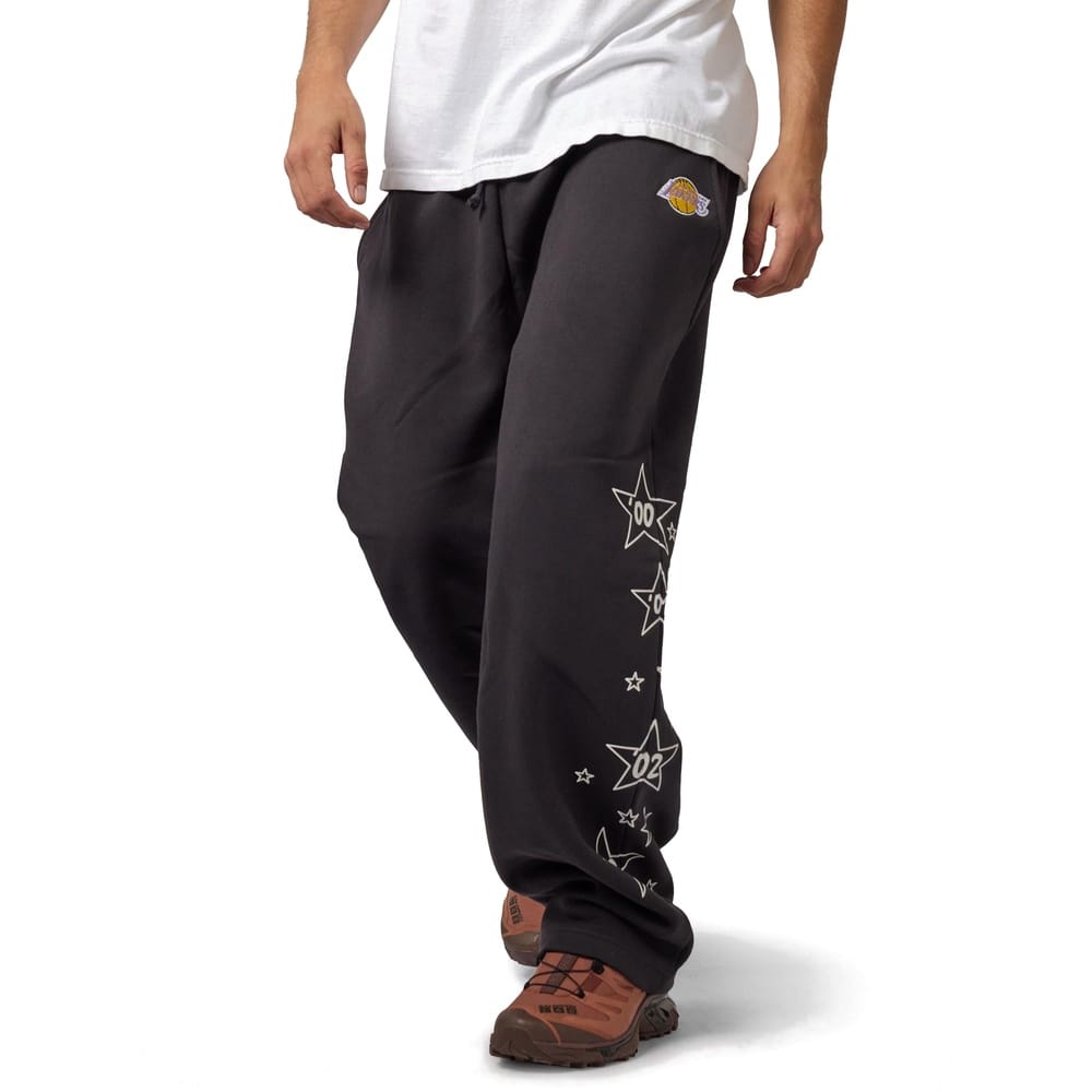 Mitchell & Ness Blackletter Champions Track Pant Los Angeles Lakers - Washed Black