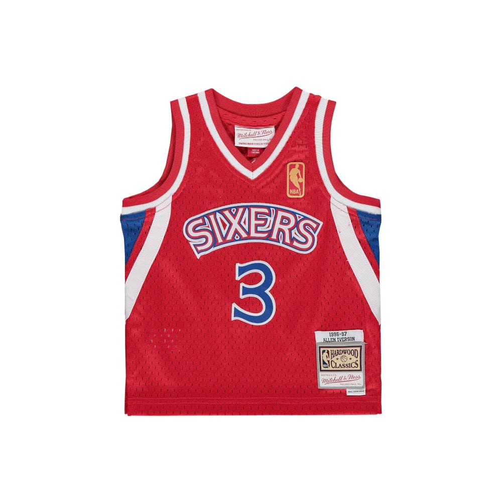 Mitchell & Ness Youth Swingman Jersey Philadelphia 76ers Allen Iverson Road 96/97 - Red