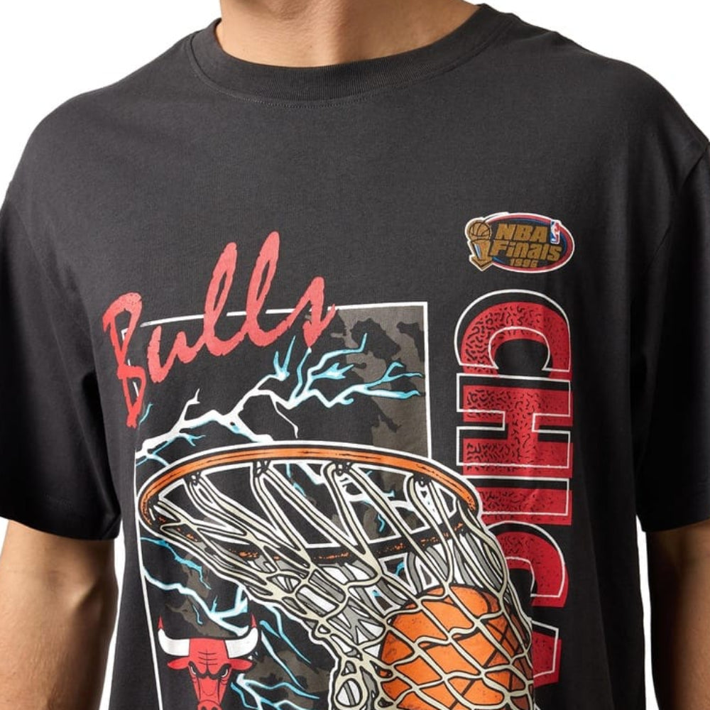 Mitchell & Ness 1996 Lightning Tee Chicago Bulls - Washed Black