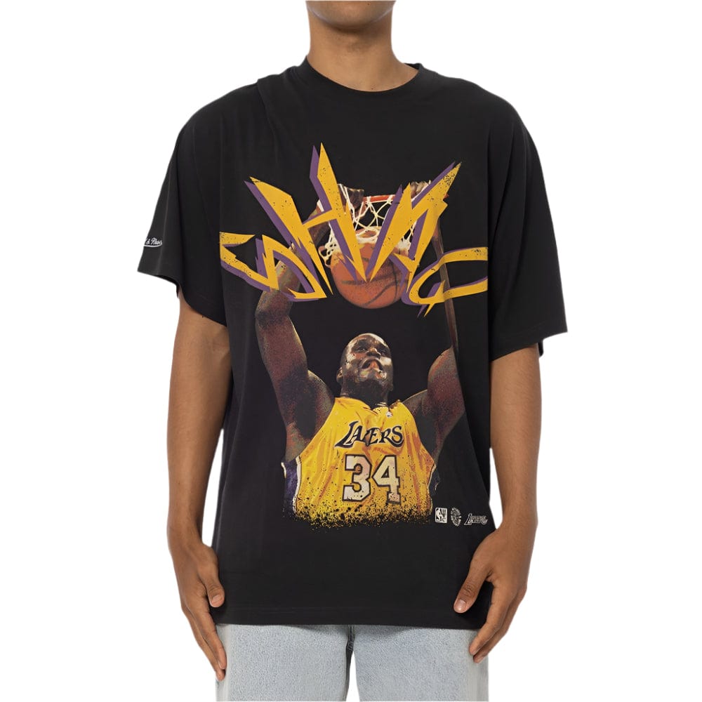 Mitchell & Ness Blaze Tee Lakers O'Neill - Faded Black - front