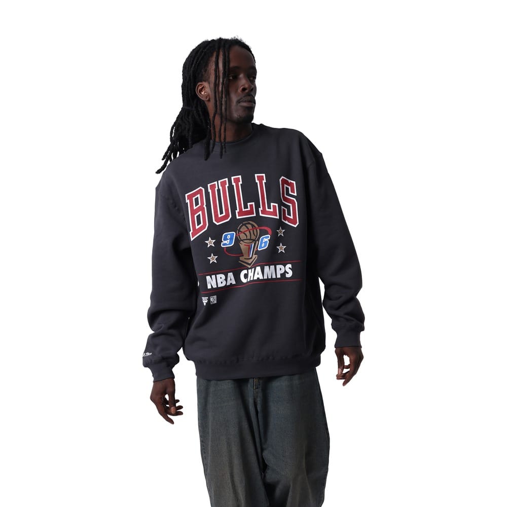Mitchell & Ness Chicago Bulls 1996 NBA Champs Crew - Washed Black