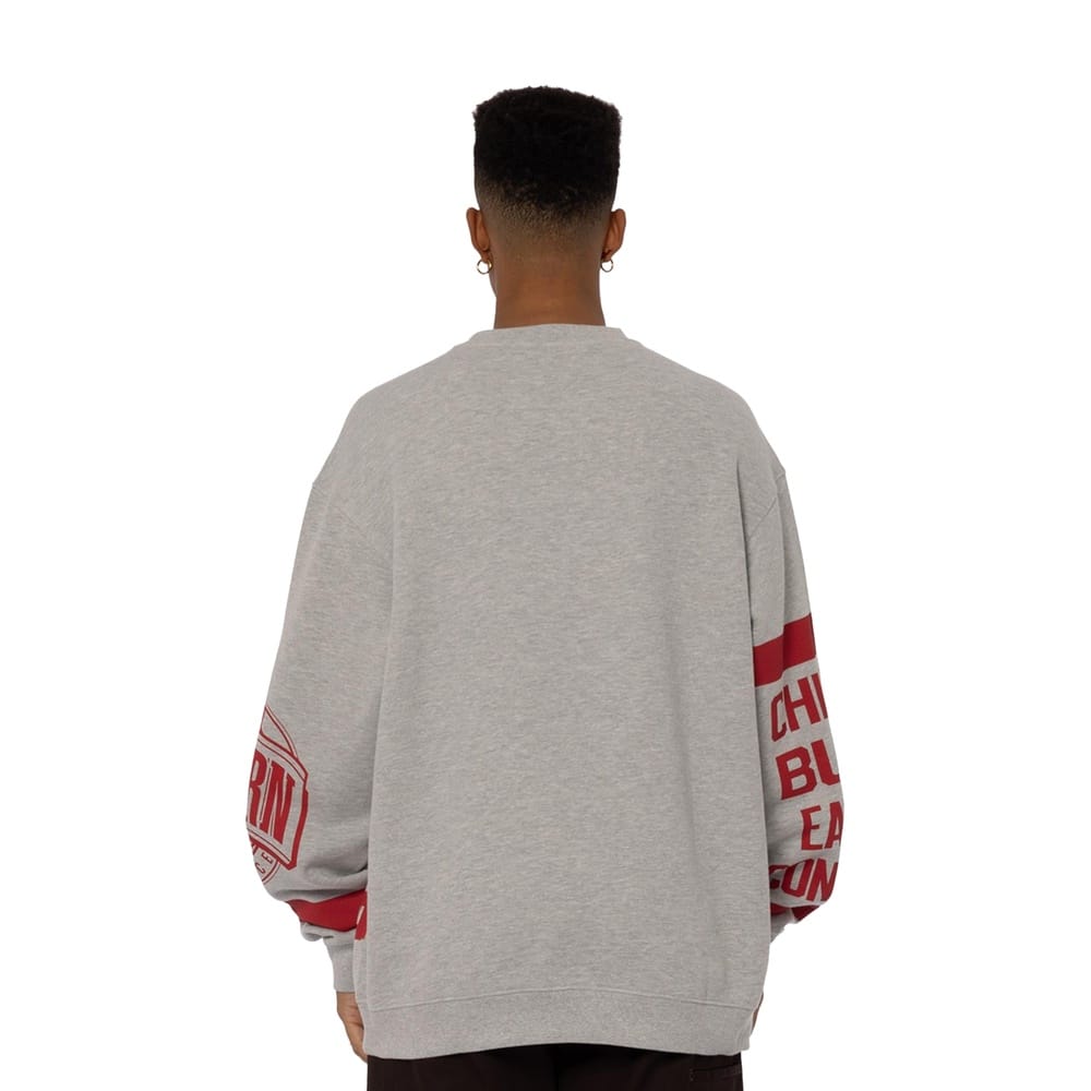 Mitchell & Ness Chicago Bulls Letterform Crew - Grey Marle