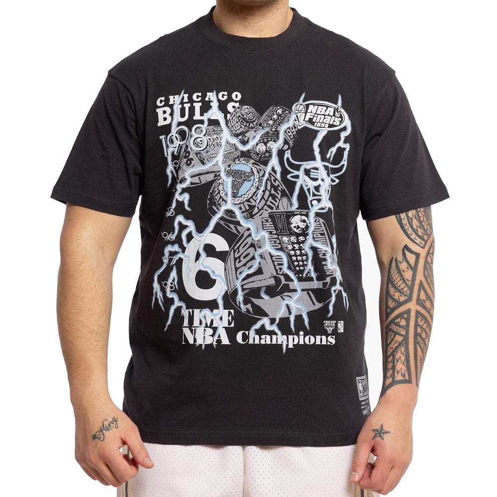 Mitchell & Ness Chicago Bulls Lightning Tee - Faded Black
