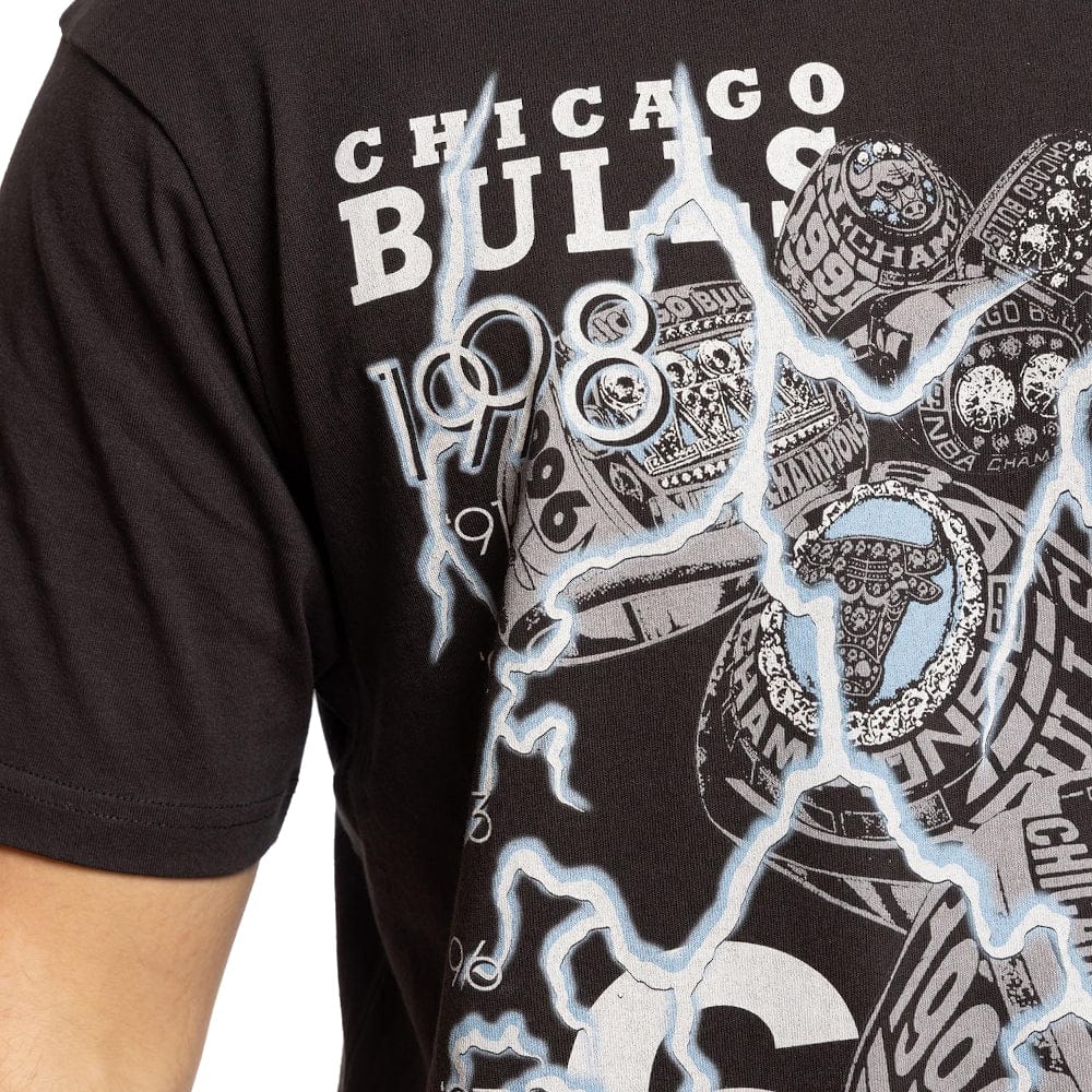 Mitchell & Ness Chicago Bulls Lightning Tee - Faded Black