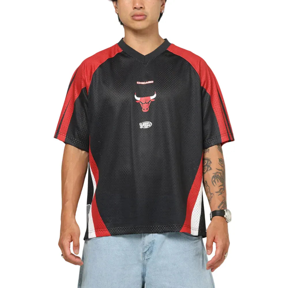 Mitchell & Ness Chicago Bulls Warehouse Rave Jersey - Black/Crimson