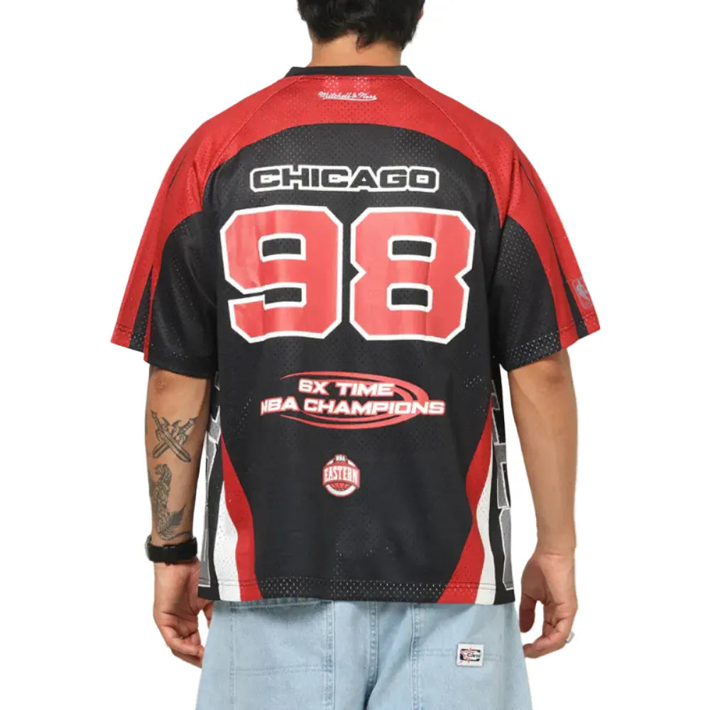 Mitchell & Ness Chicago Bulls Warehouse Rave Jersey - Black/Crimson