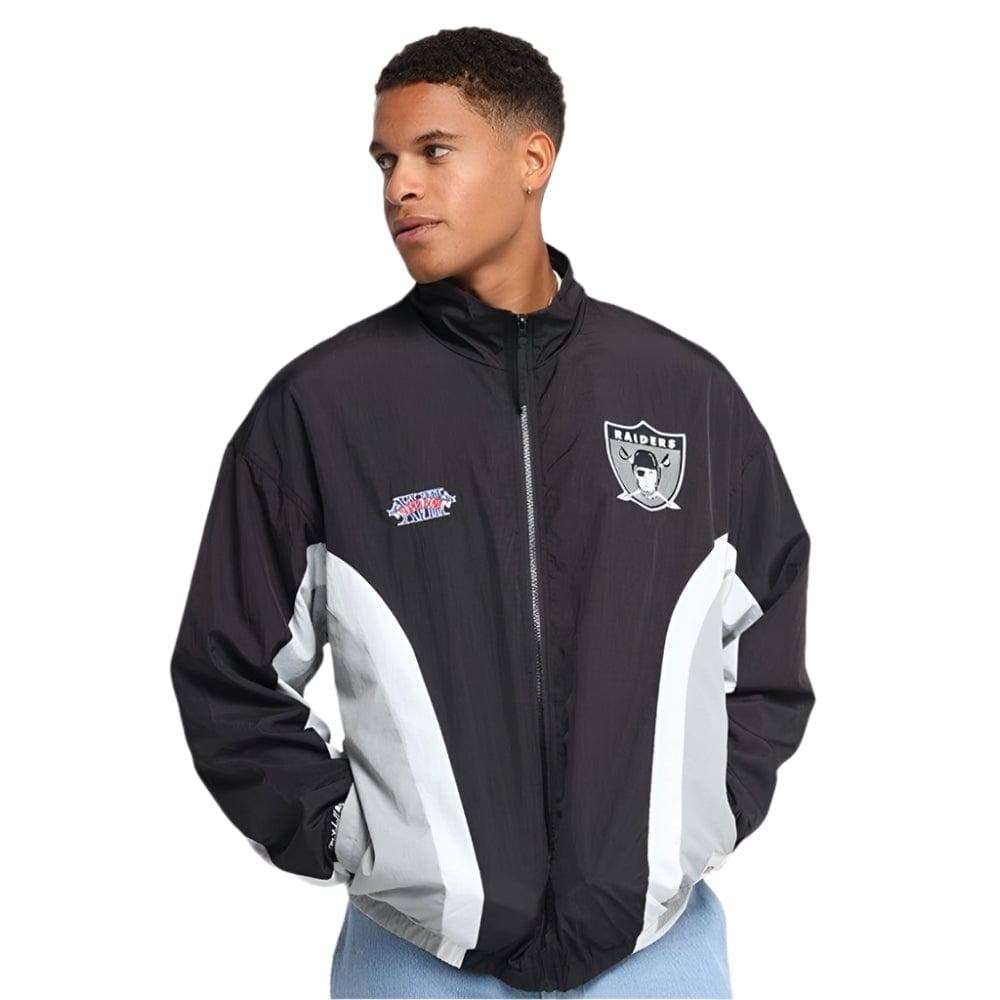 Mitchell & Ness Las Vegas Raiders Nylon Track Jacket - Black / Grey