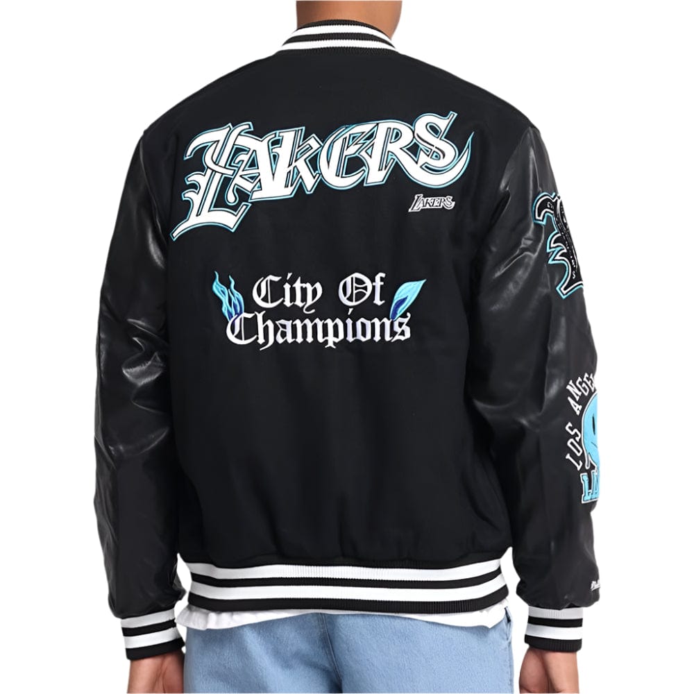 Mitchell & Ness Los Angeles Lakers City of Champions Jacket - Solid Black