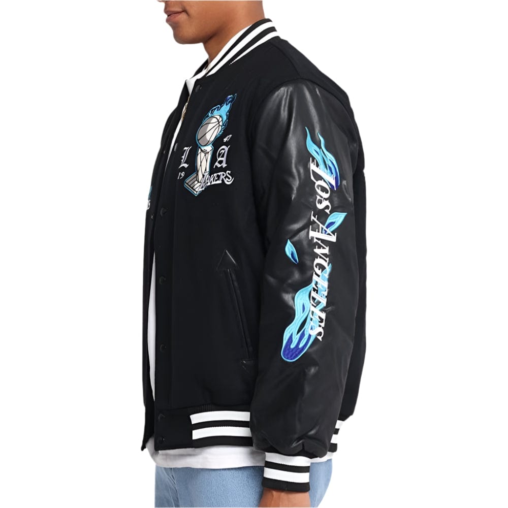 Mitchell & Ness Los Angeles Lakers City of Champions Jacket - Solid Black