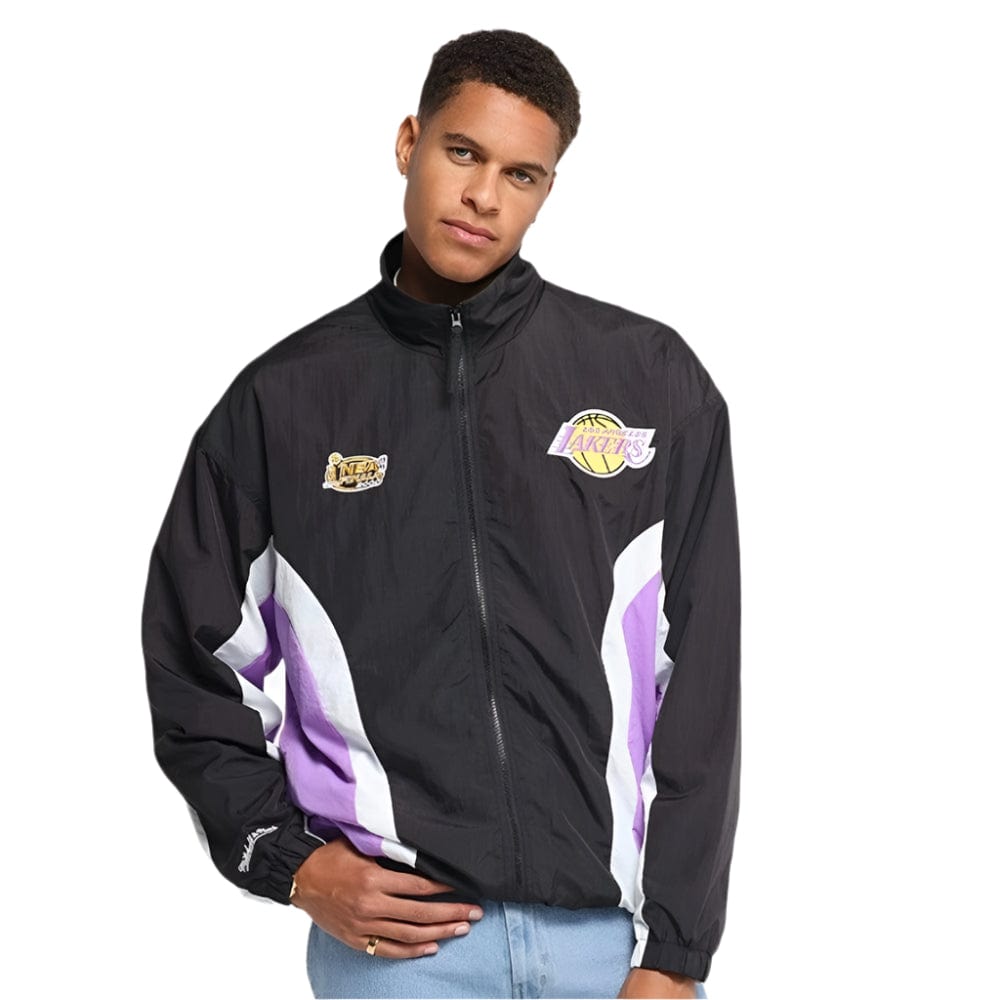 Mitchell & Ness Los Angeles Lakers Nylon Track Jacket - Black / Purple