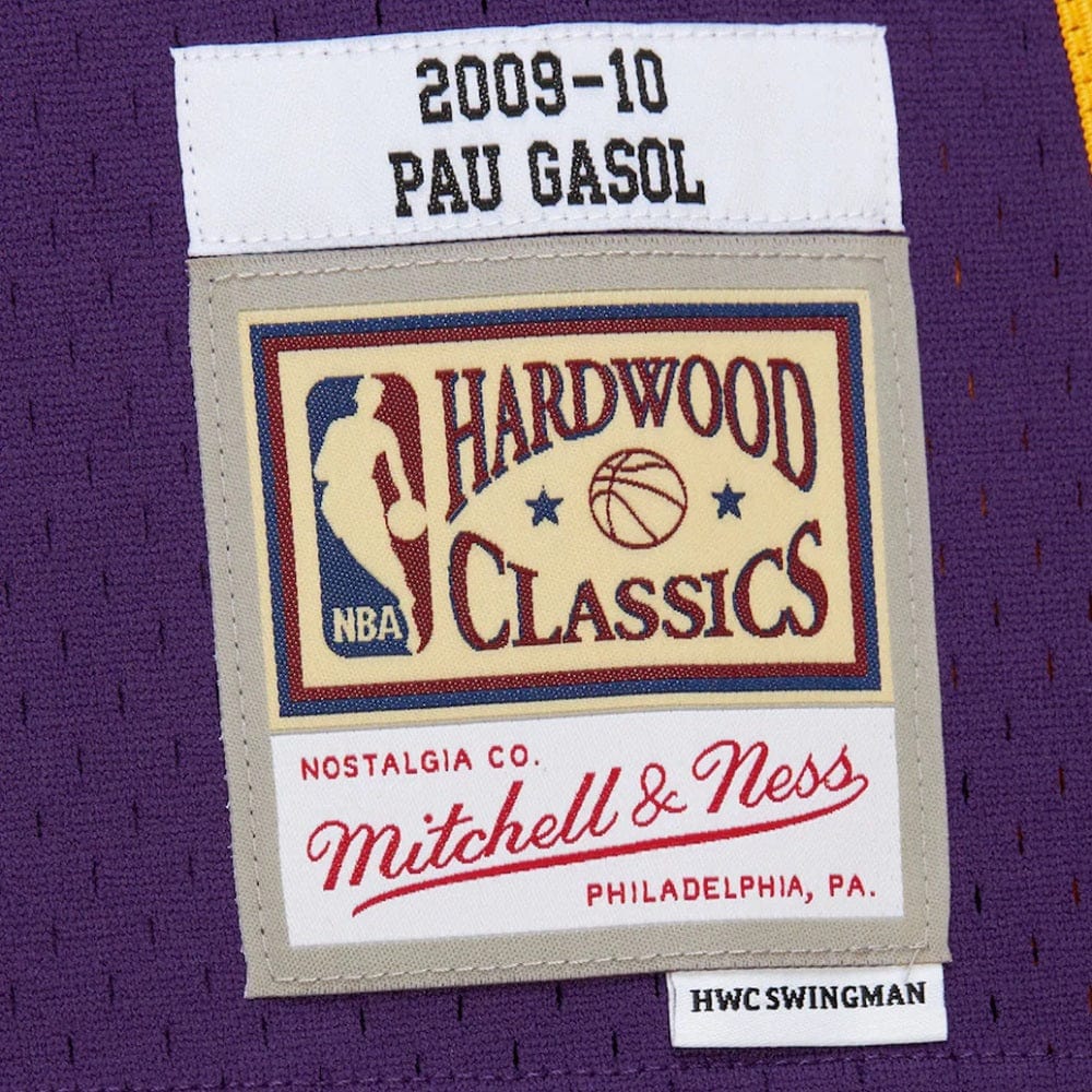 Mitchell & Ness Swingman Jersey Los Angeles Lakers Pau Gasol Road 09/10 - Purple