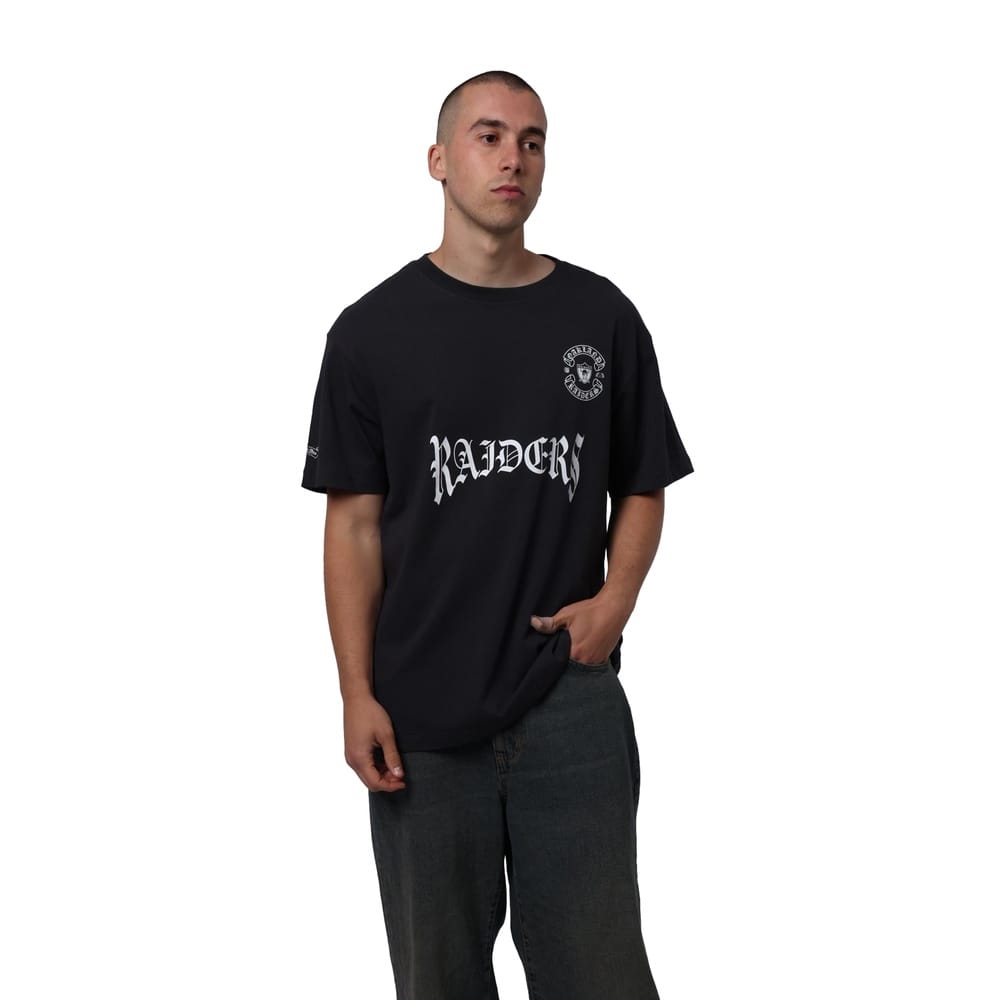 Mitchell & Ness First Down Tee Oakland Raiders - Washed Black